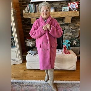 Very cute brand new sherpa J Crew coat with tags in pink.